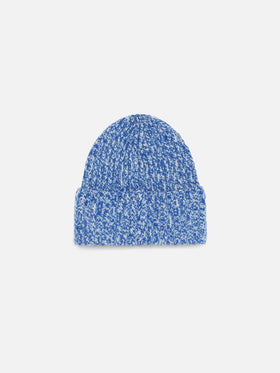 Kid white and bluette mouliné beanie with Saint Barth embroidery - MC2 Saint Barth