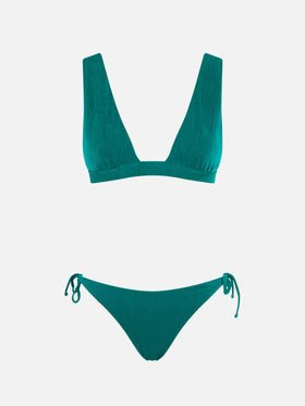 Smaragdgrüner Triangel-Bikini