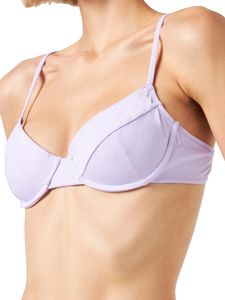 Woman lilac underwired bralette swimsuit - MC2 Saint Barth