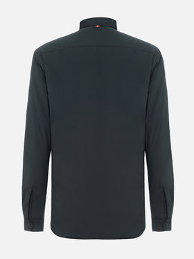 Man British green overshirt Chalet with St. Barth embroidery - MC2 Saint Barth