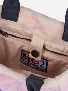 Furry soft Colette handbag with postcard jacquard - MC2 Saint Barth