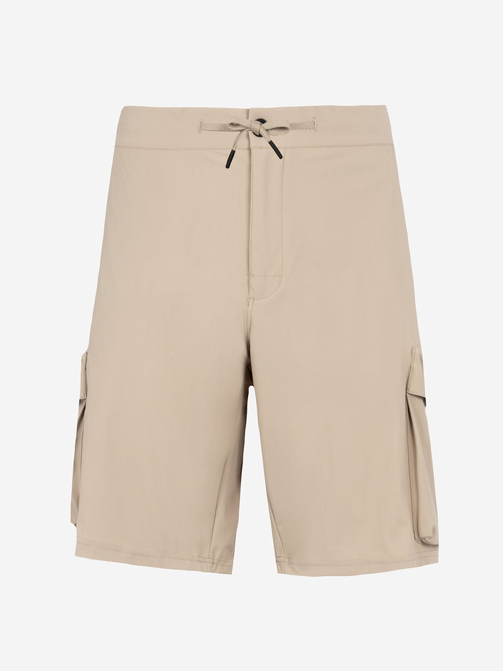 Beige Bermudashorts aus technischem Stoff Deck