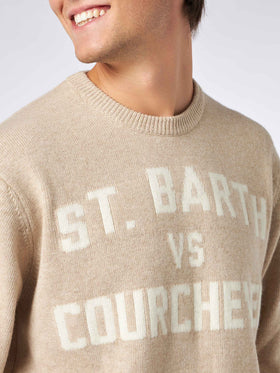Man sweater with St. Barth VS Courchevel jacquard - MC2 Saint Barth