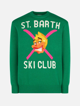 Man crewneck sweater with Crypto Ducky jacquard | CRYPTO PUPPETS SPECIAL EDITION - MC2 Saint Barth