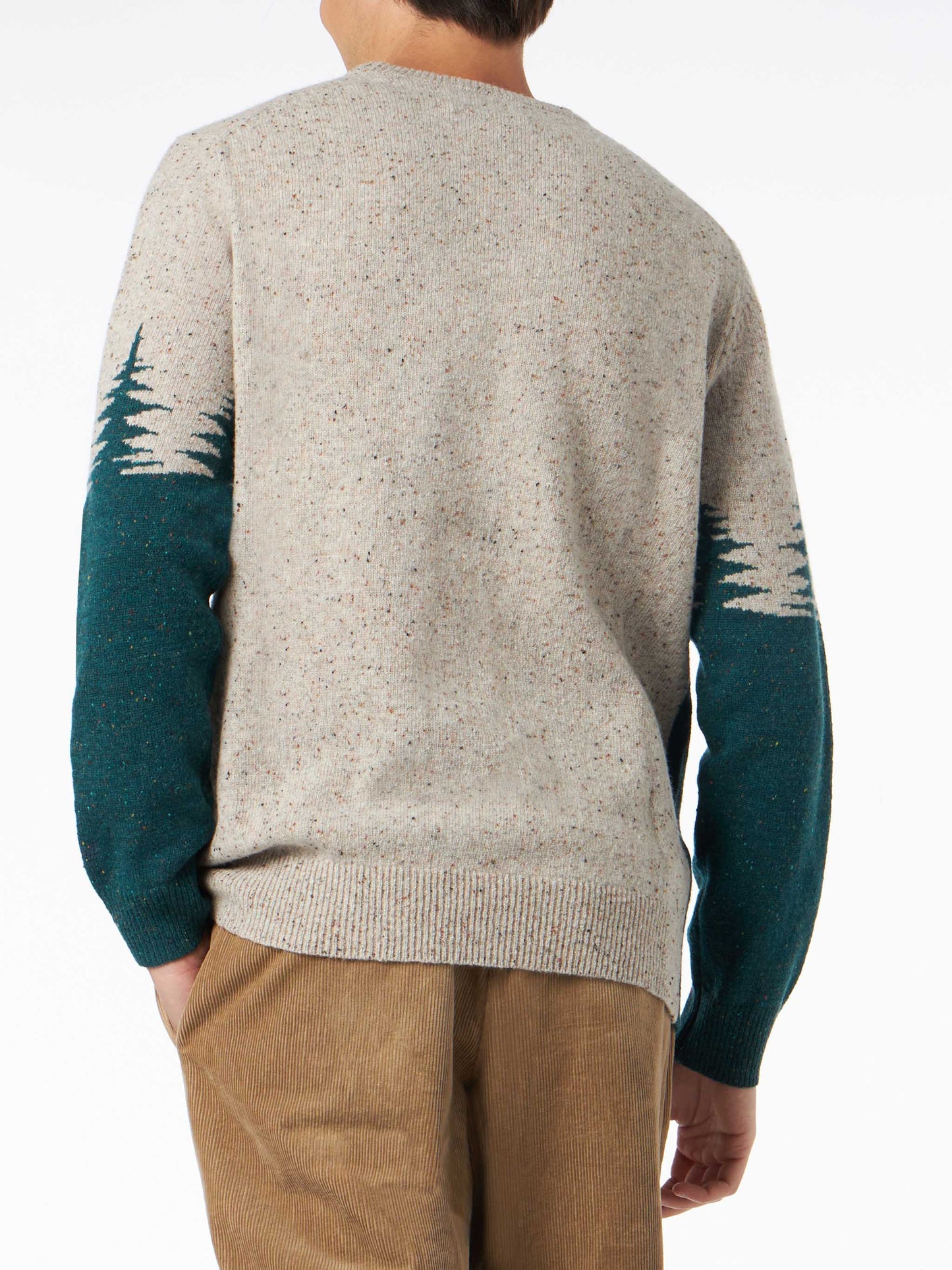 Man crewneck donegal sweater with St. Moritz postcard jacquard - MC2 Saint Barth