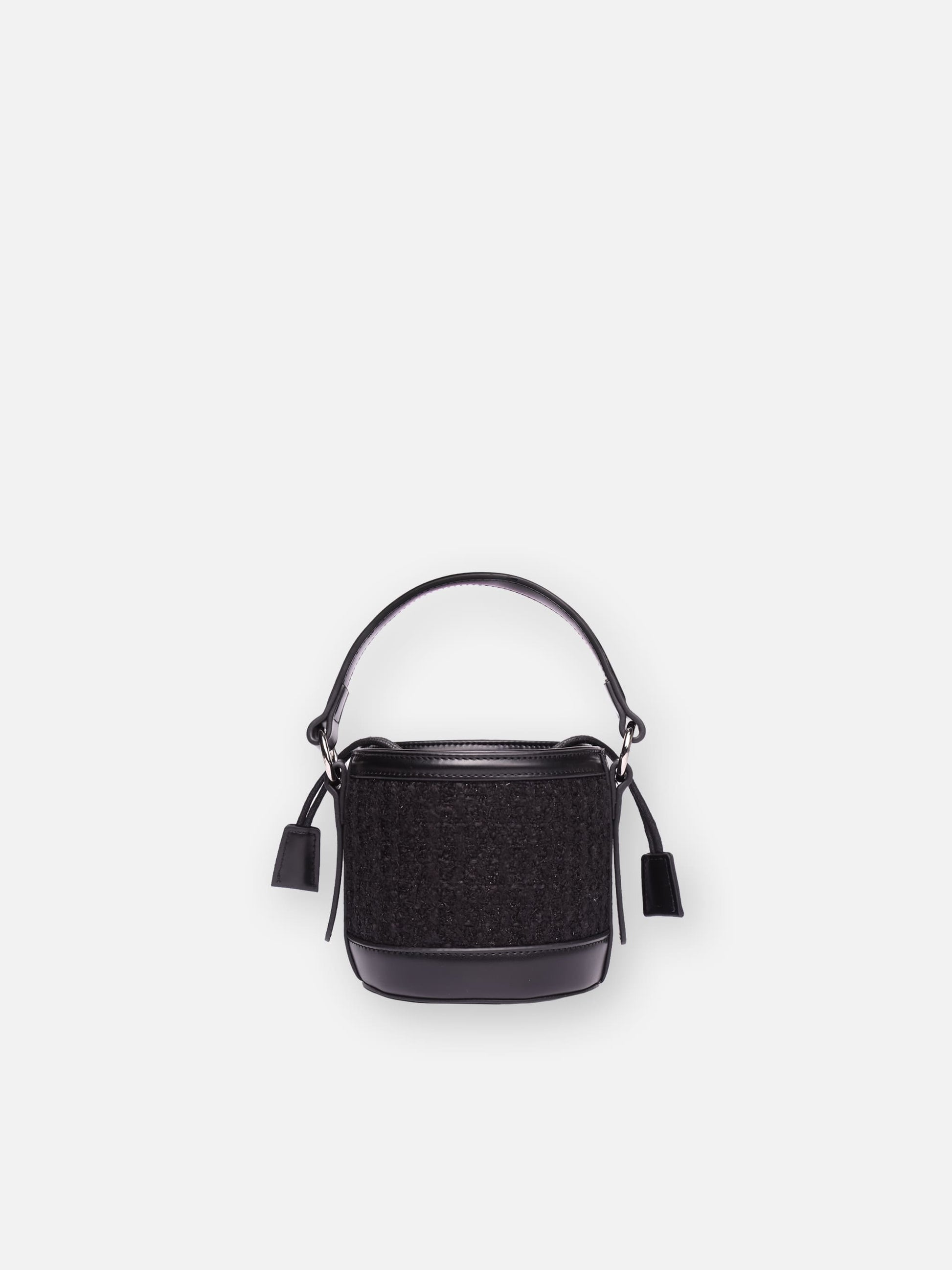 Bucket bag Mia with black tweed fabric - MC2 Saint Barth