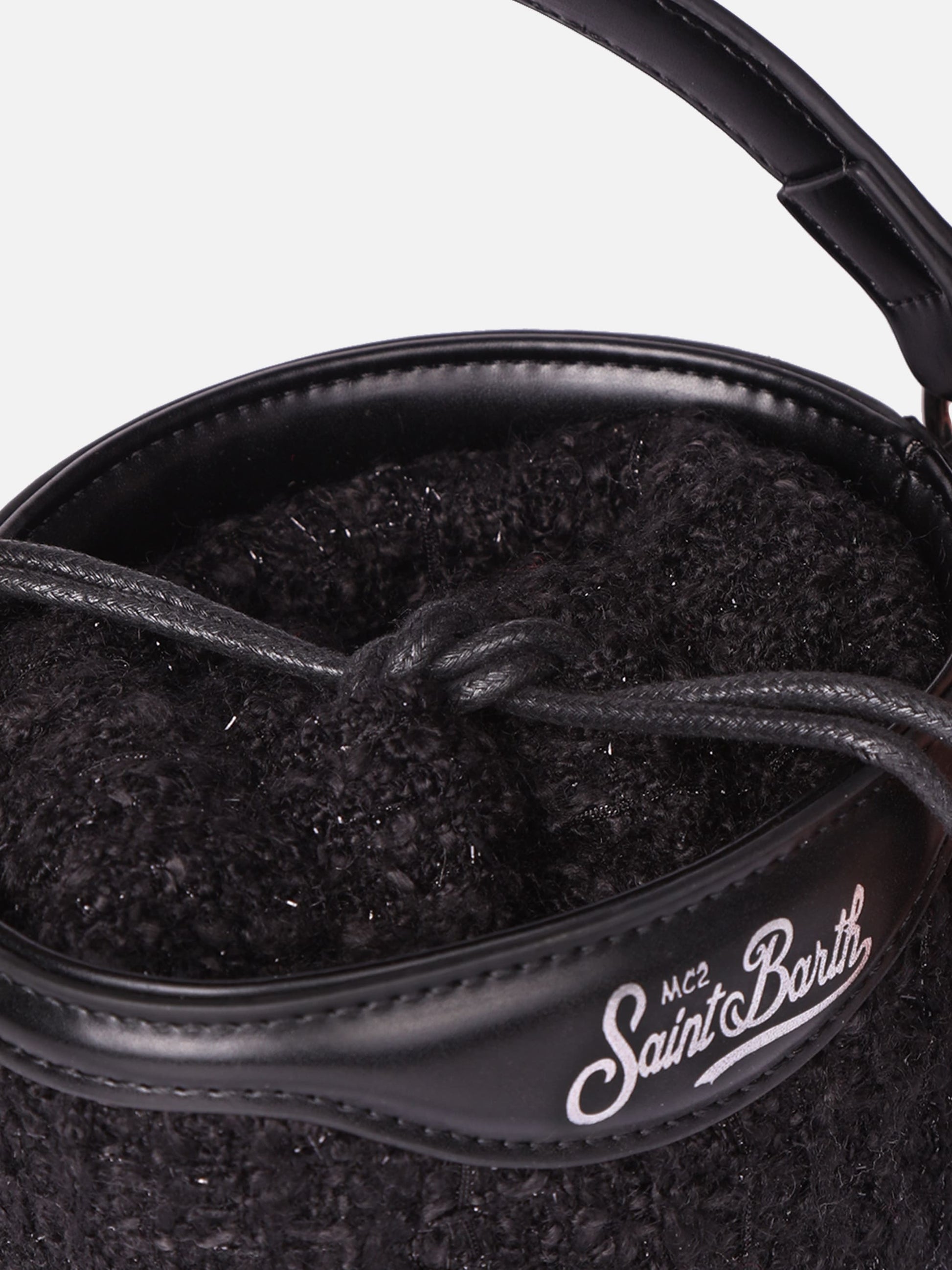 Bucket bag Mia with black tweed fabric - MC2 Saint Barth