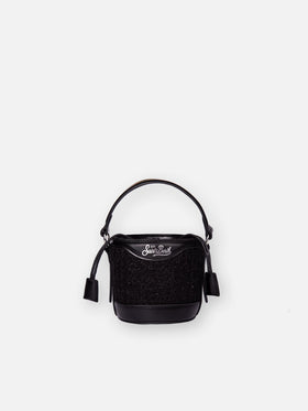 Bucket bag Mia with black tweed fabric - MC2 Saint Barth