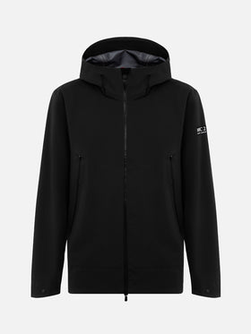 Man black 3-layers hooded jacket Parson - MC2 Saint Barth
