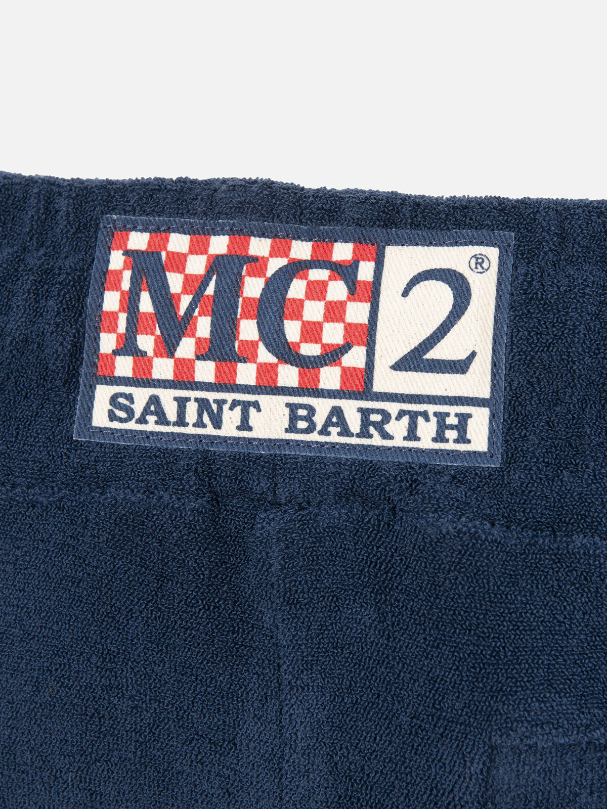 Boy navy blue terry bermuda shorts Randle Jr - MC2 Saint Barth