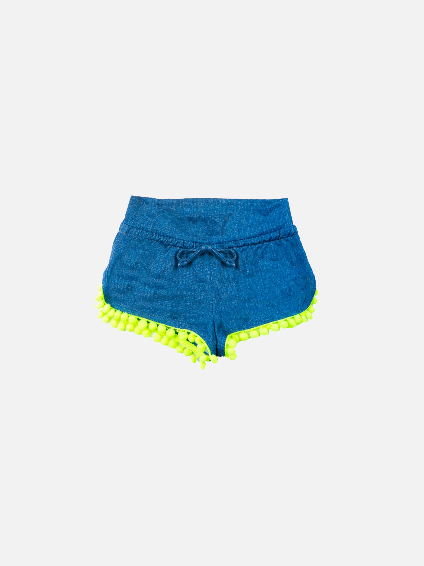 Blue denim girl beach shorts – MC2 Saint Barth - Main Image