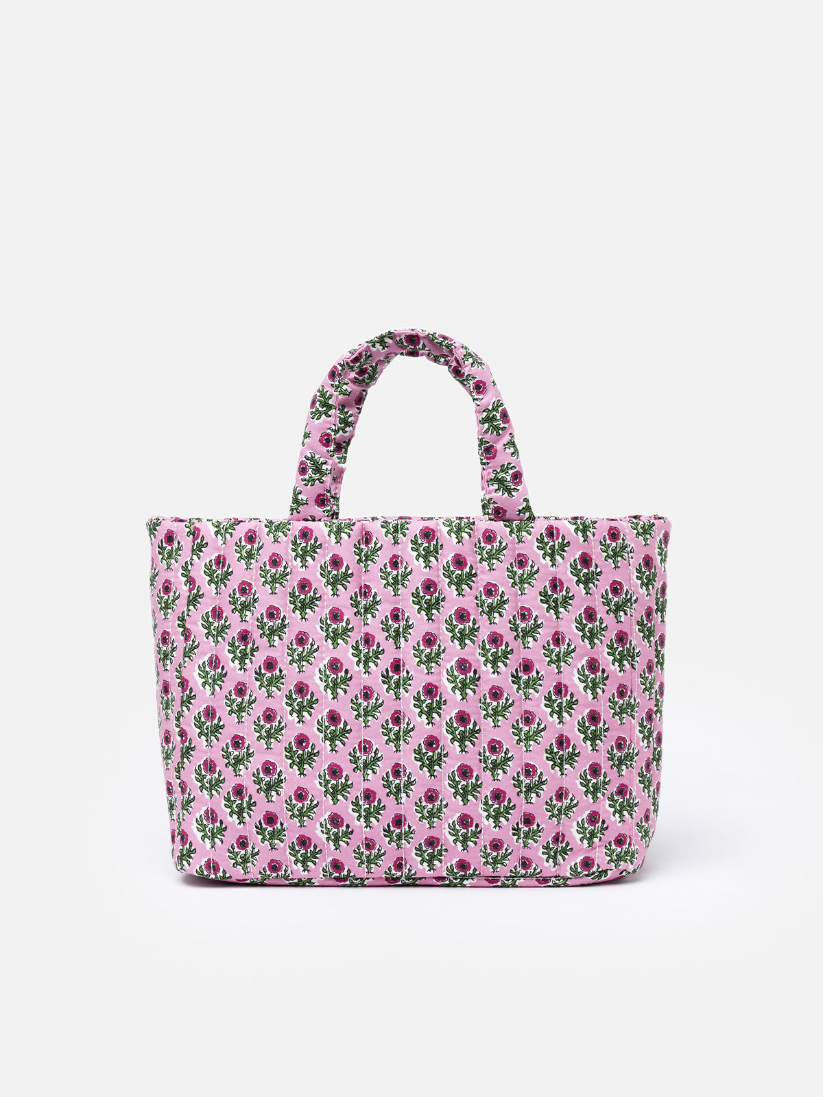 Pink flower quilted Soft Tote Mid bag - MC2 Saint Barth