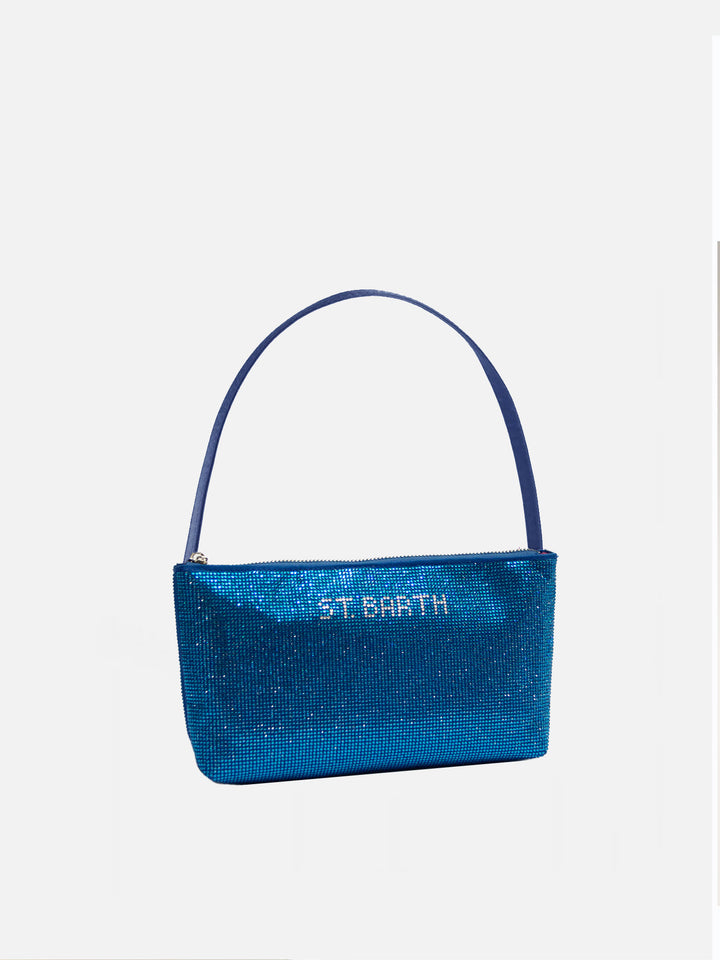 Mini bag with bluette rhinestones - MC2 Saint Barth
