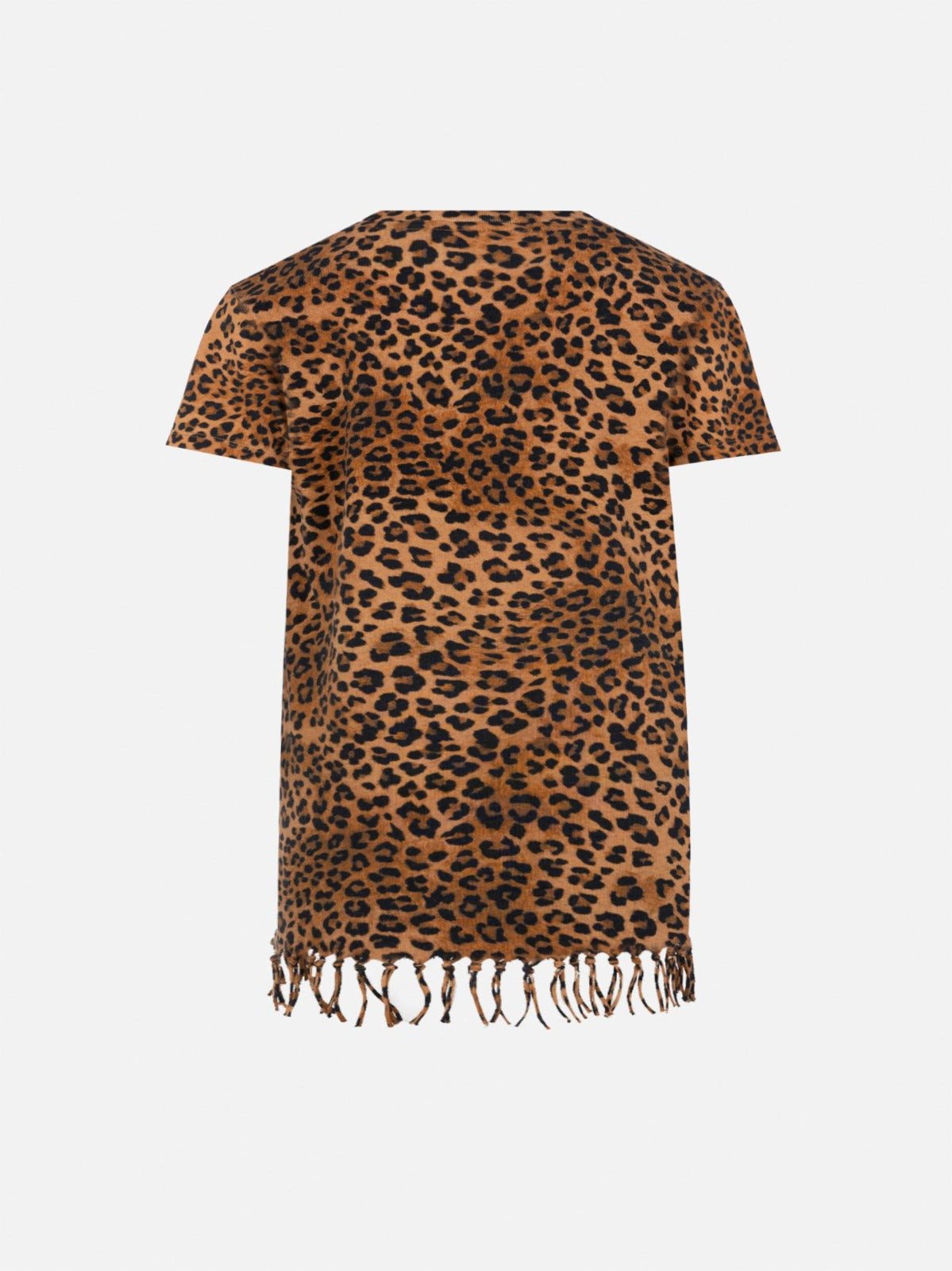 Abbey-Kleid mit Fransen und Animalier-Print