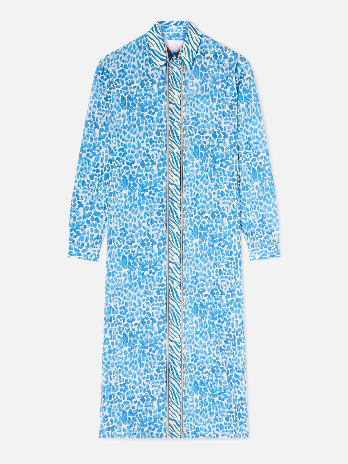 Long Adeline dress with leopard animal print