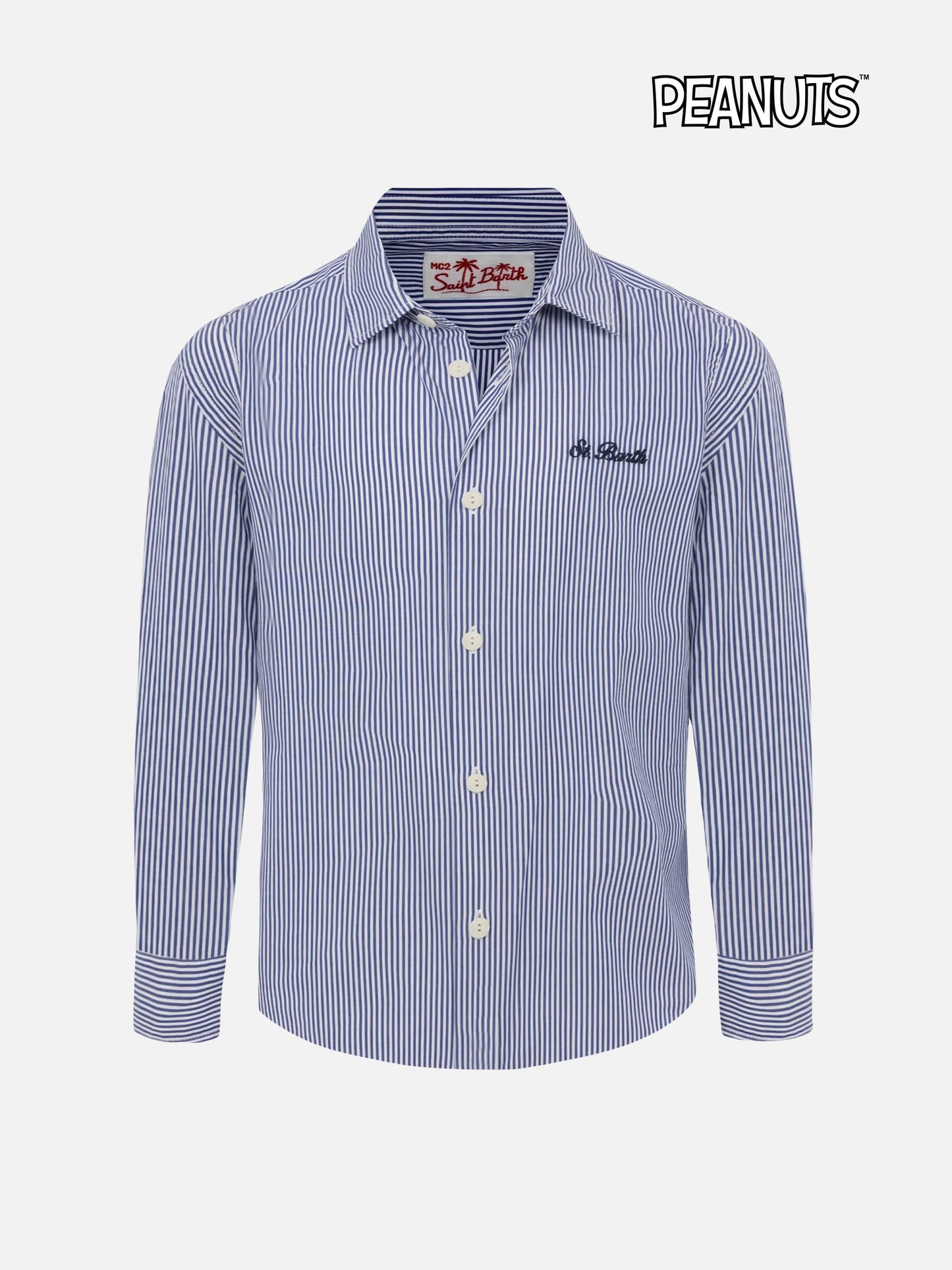 Camicia Agnes in cotone blu navy con stampa Snoopy | SNOOPY PEANUTS® SPECIAL EDITION