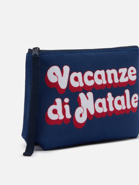 Aline Pouch in wool-effect fabric with Christmas Vacation print | VACANZE DI NATALE SPECIAL EDITION