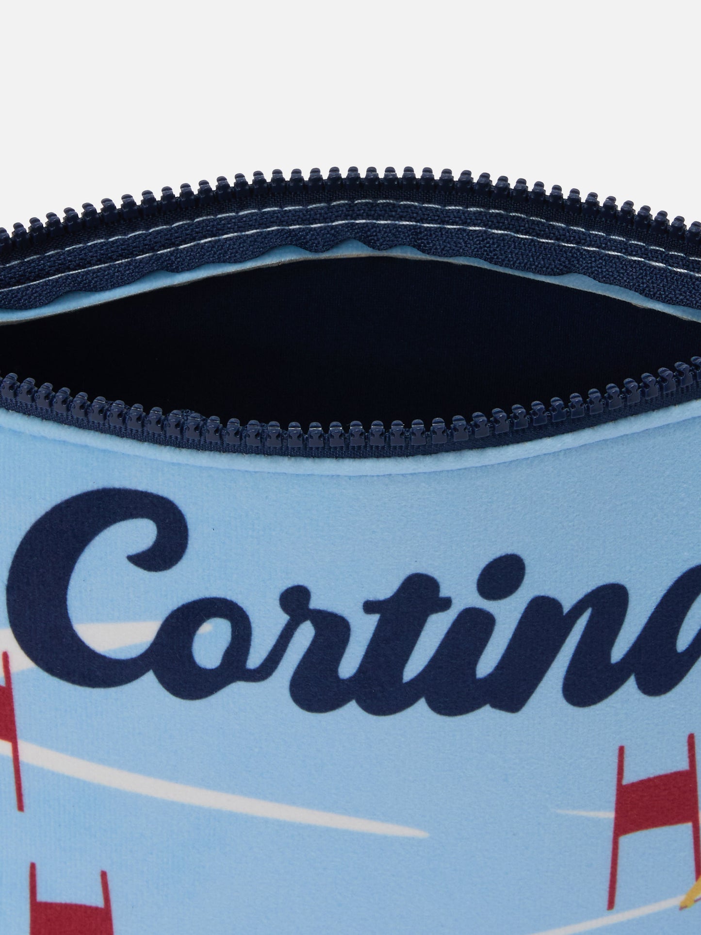 Pochette Aline effetto lana con stampa Cortina