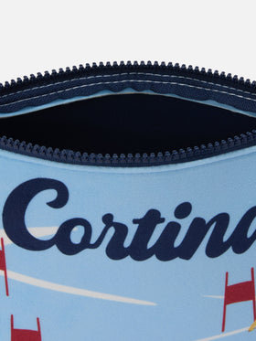 Pochette Aline effetto lana con stampa Cortina