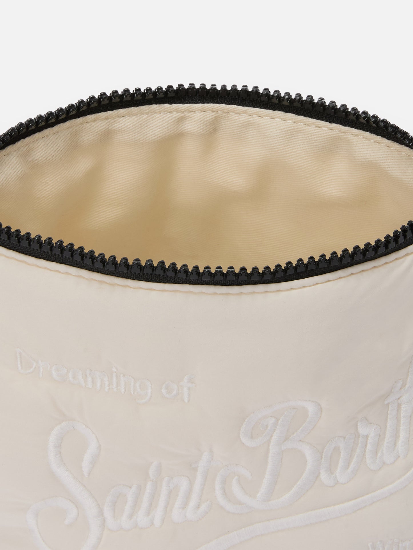 Aline Puffer Pouch in padded beige nylon