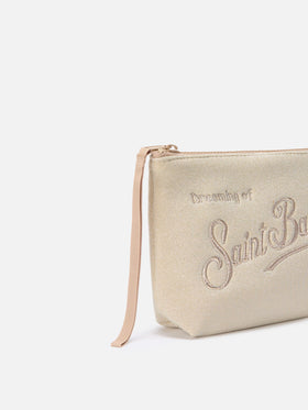 Aline Lurex Pouch in gold