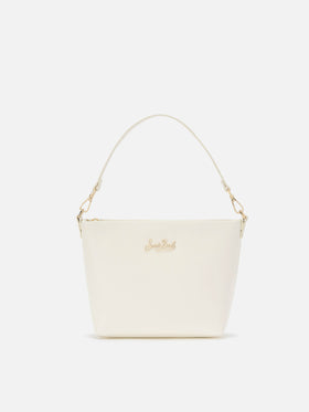 Aline Shoulder Bag in white leather