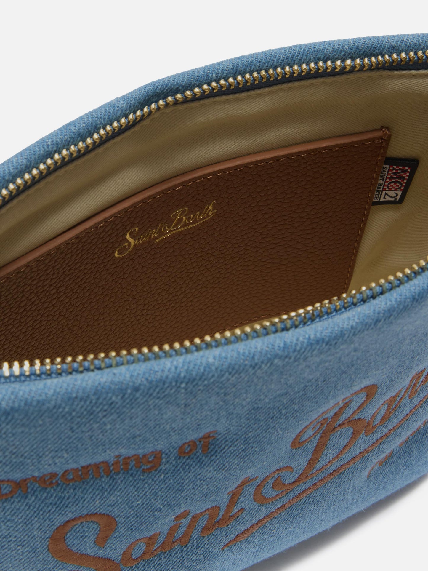 Aline bag in denim with leather details