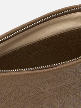 Pochette Aline Pouch in pelle marrone