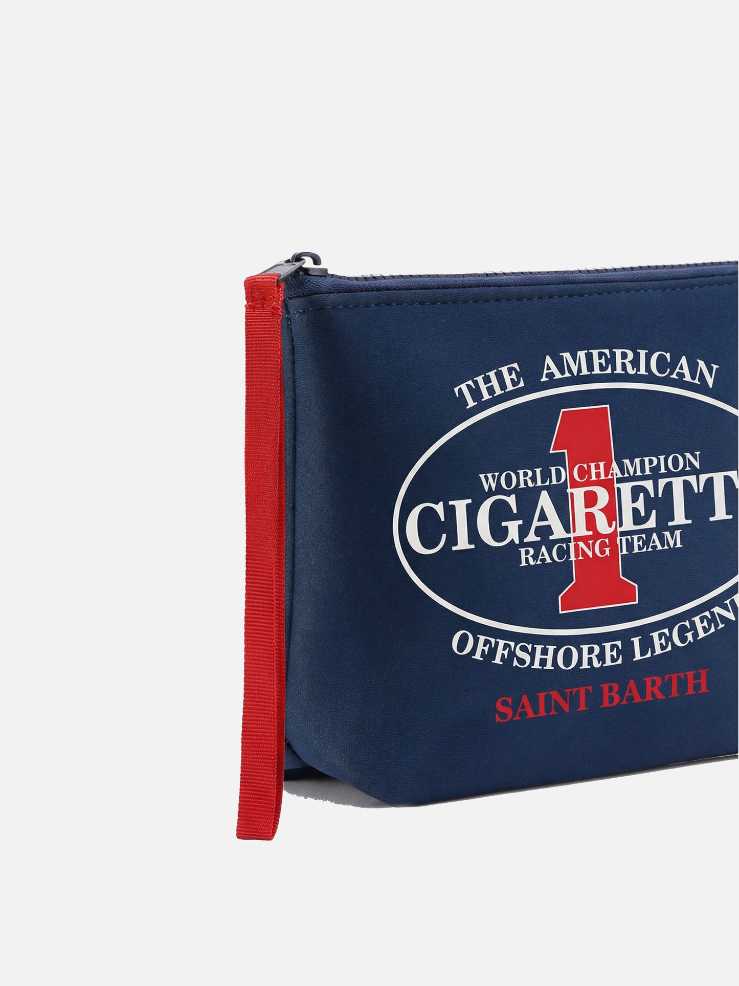 Aline blue scuba pouch with Cigarette Racing Team embroidery | Special Edition