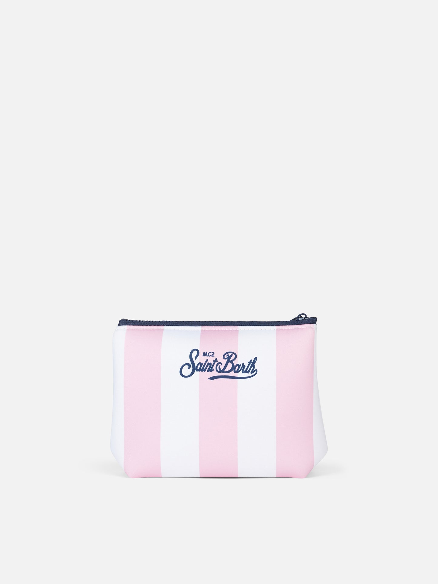Miami pink striped scuba pochette Aline
