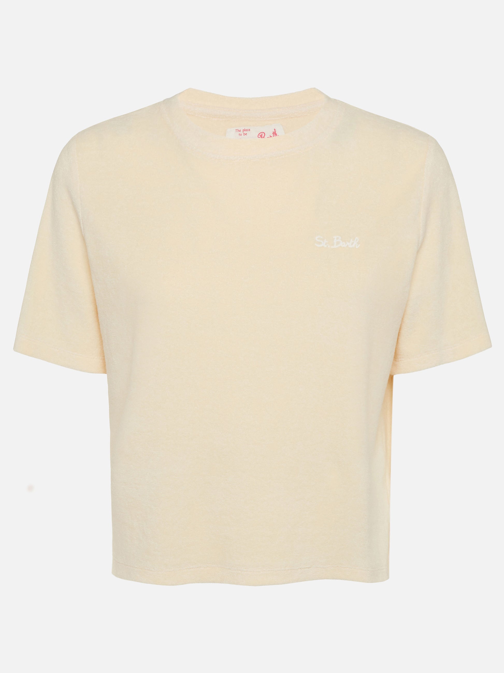 Beige terry cotton t-shirt Aleja - MC2 Saint Barth