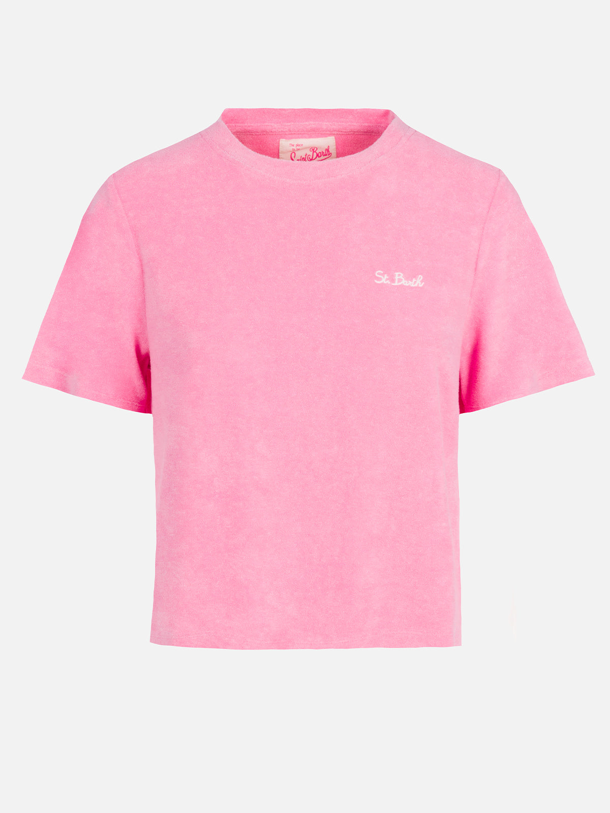 Aleja pink terry cotton t-shirt - MC2 Saint Barth