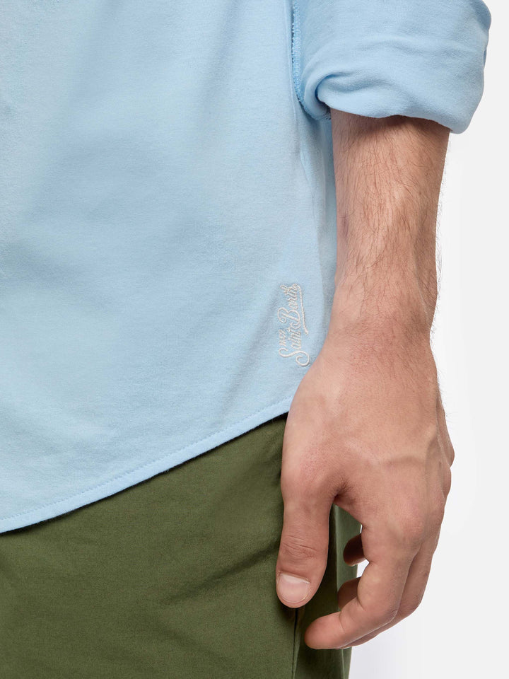 Camicia Amalfi in jersey azzurro