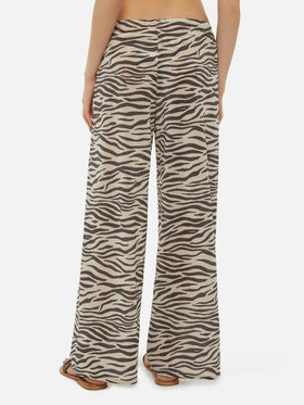 Amalia zebra lurex wide-leg trousers - MC2 Saint Barth