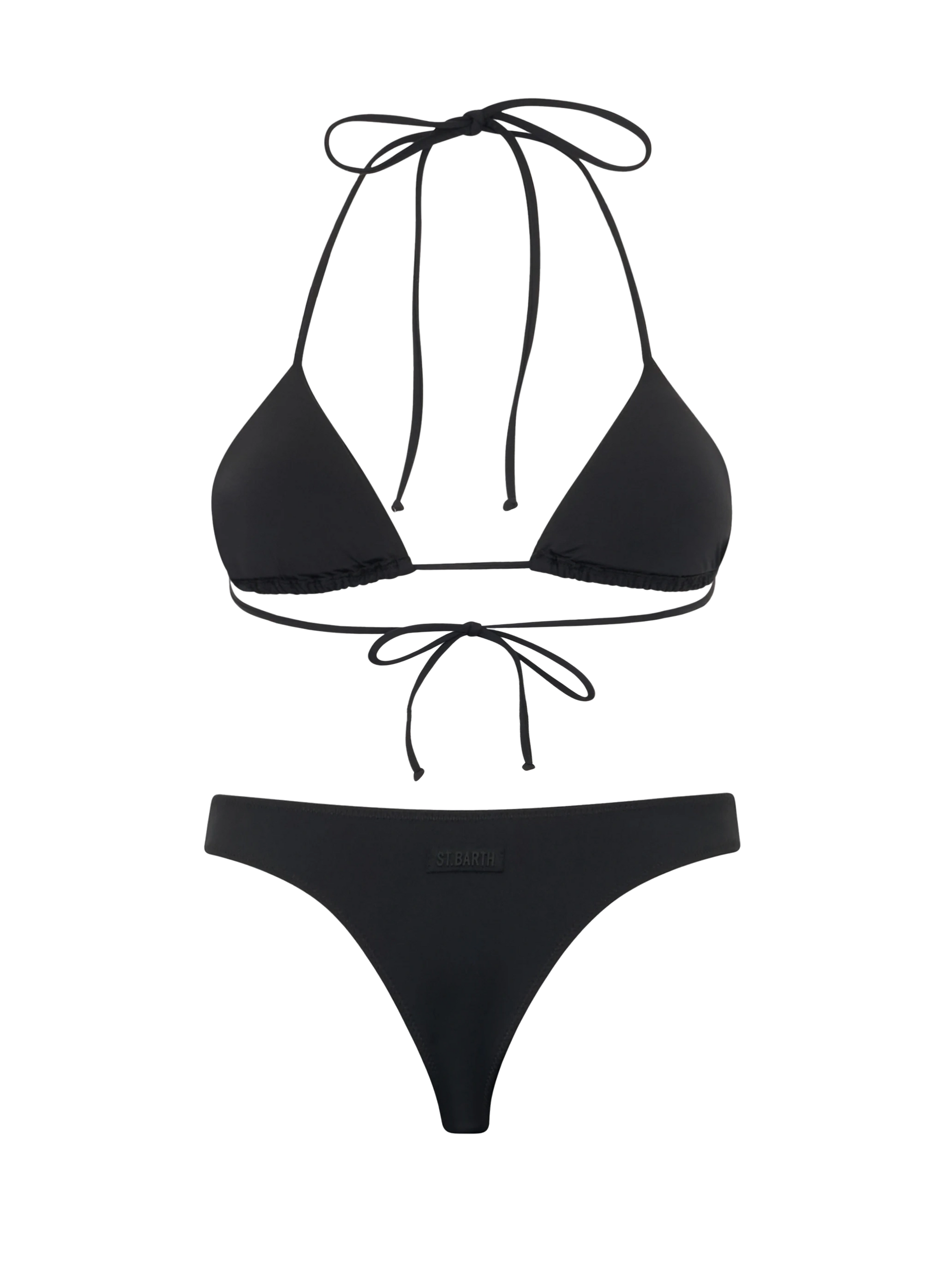Woman black triangle bikini Annabelle Naomi with rhinestones - MC2 Saint Barth