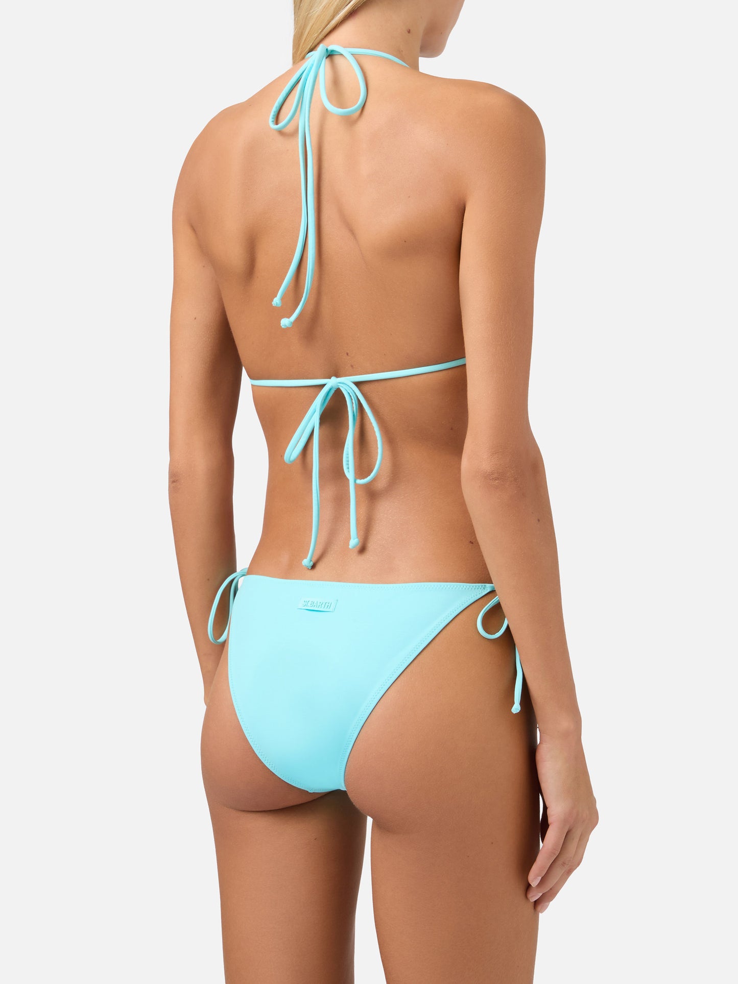 Triangle bikini Annabelle Virgo in water green with rhinestones