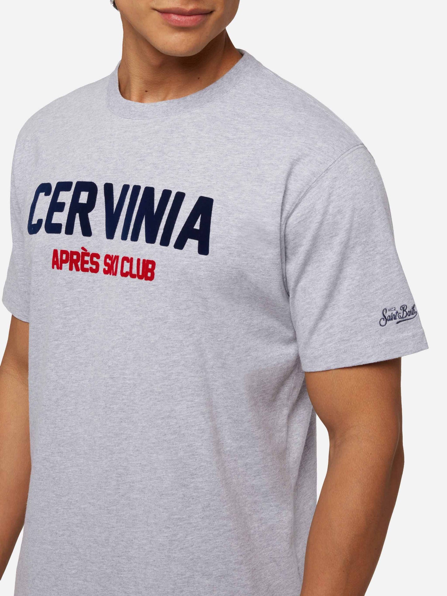 Winter cotton t-shirt Arnott with Cervinia Aprés Ski print - MC2 Saint Barth