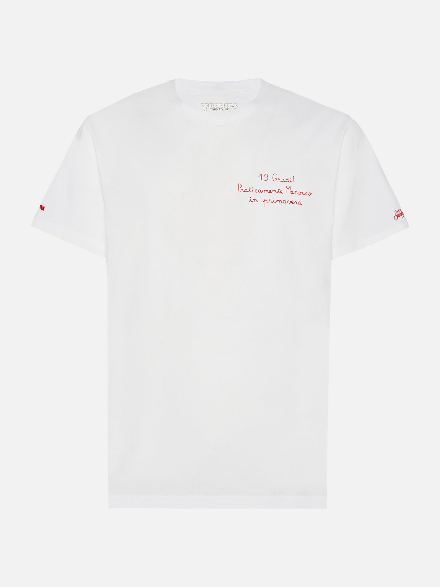 Winter-Baumwoll-T-Shirt von Arnott mit „Praticamente Marocco...“-Stickerei | YUPPIES SPECIAL EDITION