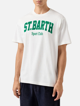 T-shirt in cotone invernale Arnott con stampa St. Barth sport club