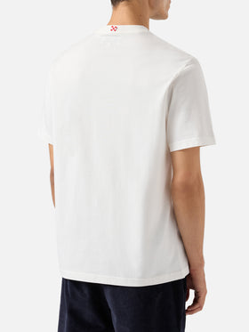 T-shirt in cotone invernale Arnott con stampa St. Barth sport club