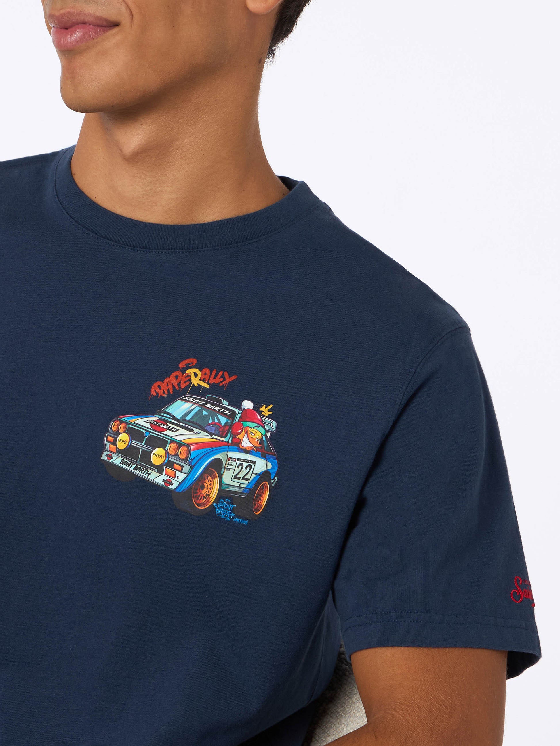 Man heavy cotton t-shirt Arnott with Crypto Paperally print | CRYPTOPUPPETS SPECIAL EDITION - MC2 Saint Barth