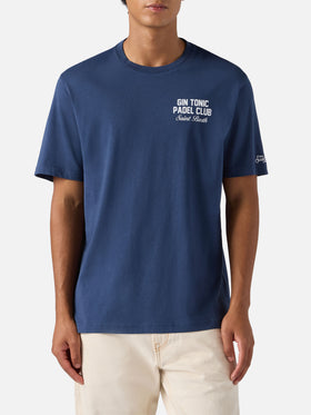 Arnott cotton T-shirt in blue with Gin Tonic Padel Club print