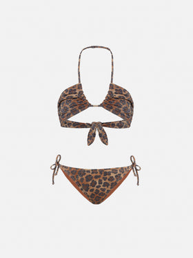 Aryanna animalier lurex bandeau bikini - MC2 Saint Barth