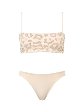 Woman animalier bandeau bikini Athena Naomi with rhinestones - MC2 Saint Barth