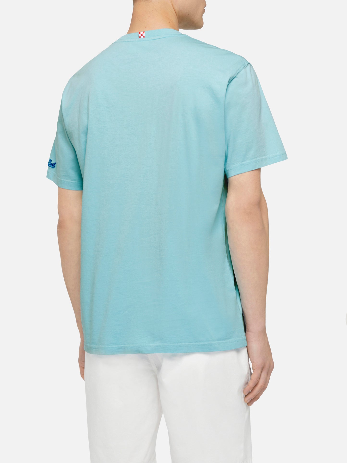 Cotton t-shirt Austin with embroidery and watch print - MC2 Saint Barth