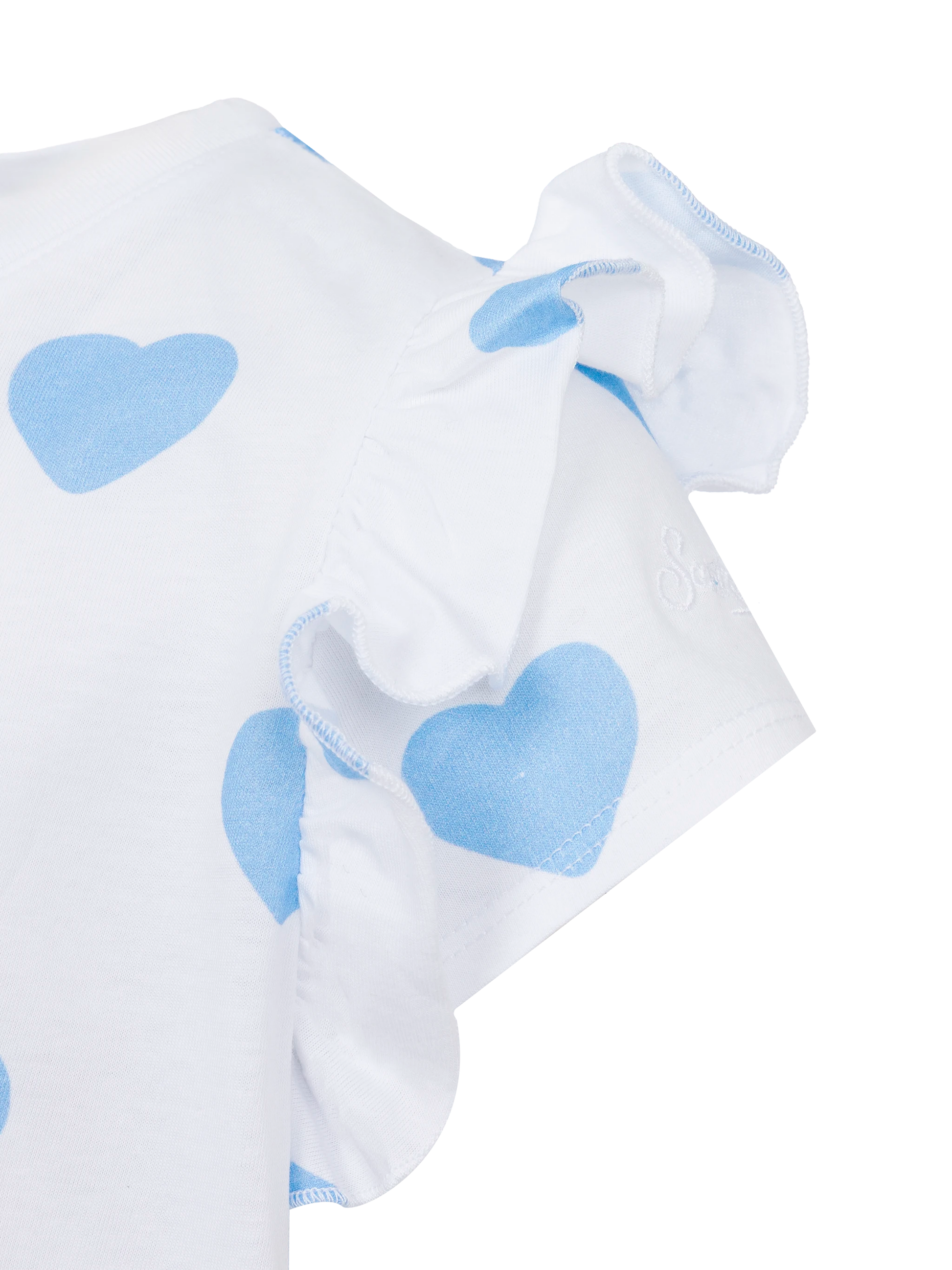 Cotton t-shirt Baby with flounce and Daddy's girl embroidery - MC2 Saint Barth
