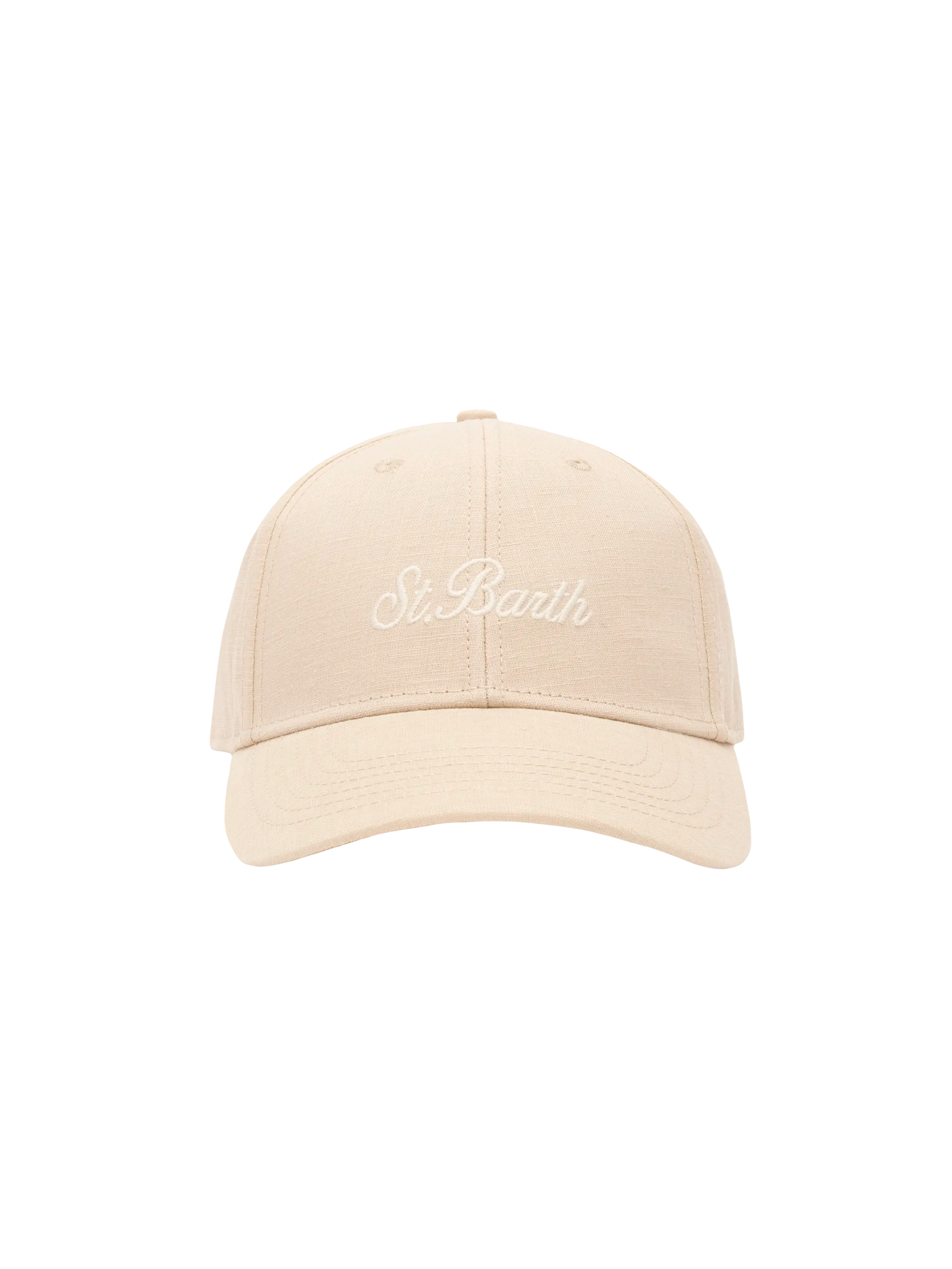Baseball beige cotton linen cap - MC2 Saint Barth