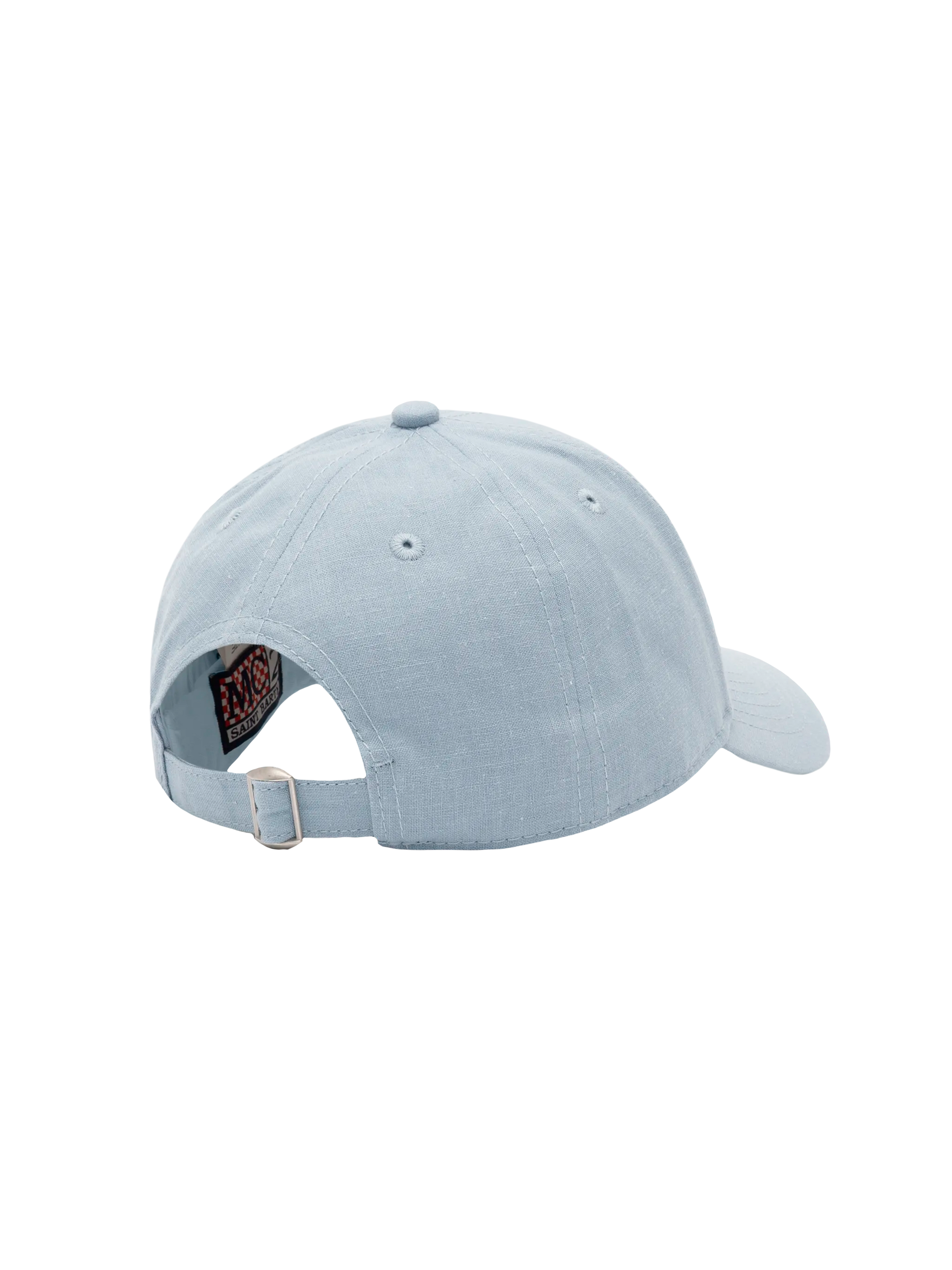 Light blue linen ball cap Baseball Jr with Saint Barth embroidery - MC2 Saint Barth