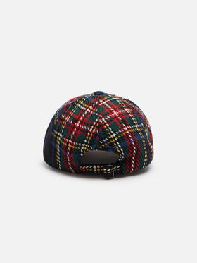 Baseball cap with tartan print St. Barth embroidery - MC2 Saint Barth