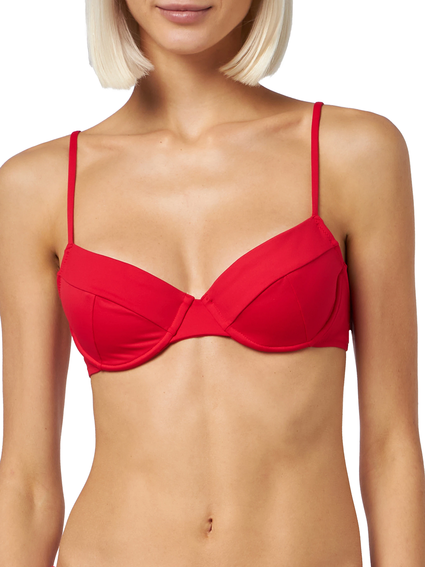 Roter Bea Bralette Bügel-Bikini